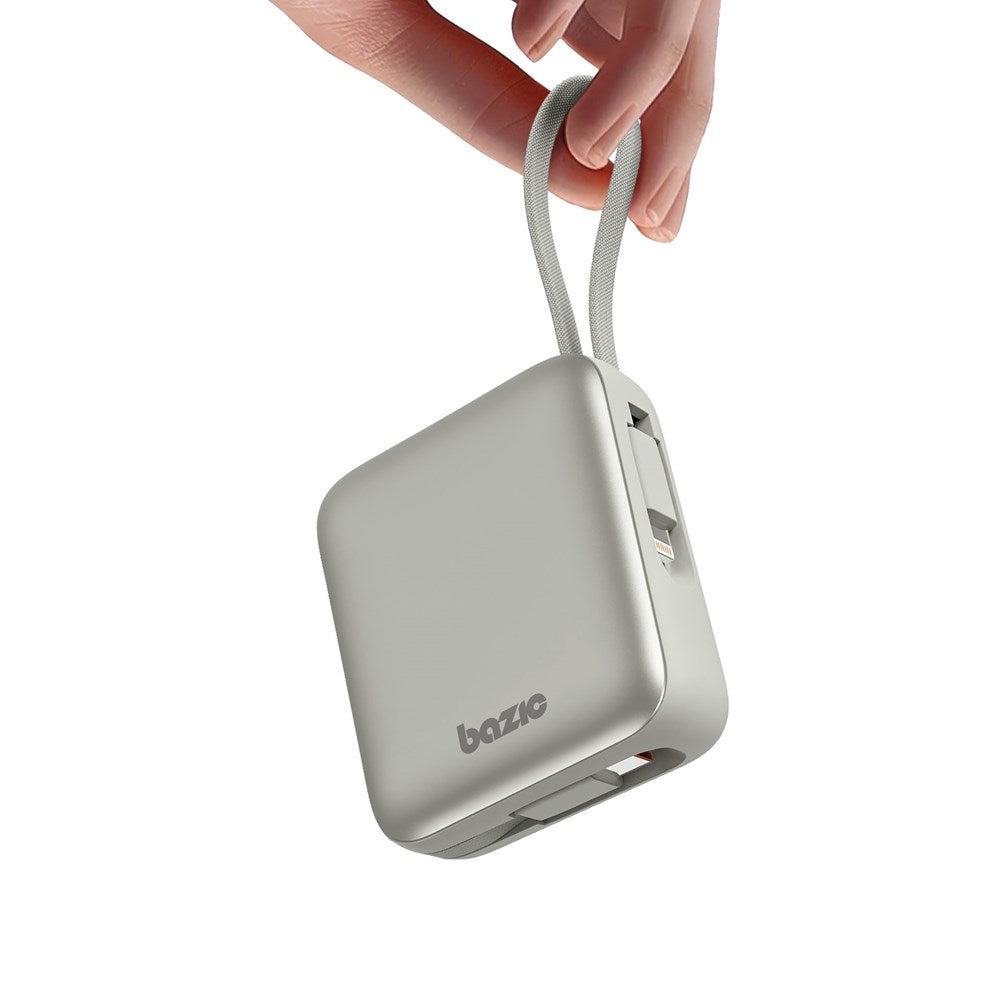 EOL BAZIC GOPOWER FUSION MINI 10K, 3IN1 10000MAH POWERBANK WITH BUILT-IN USB-C AND LIGHTNING CABLE