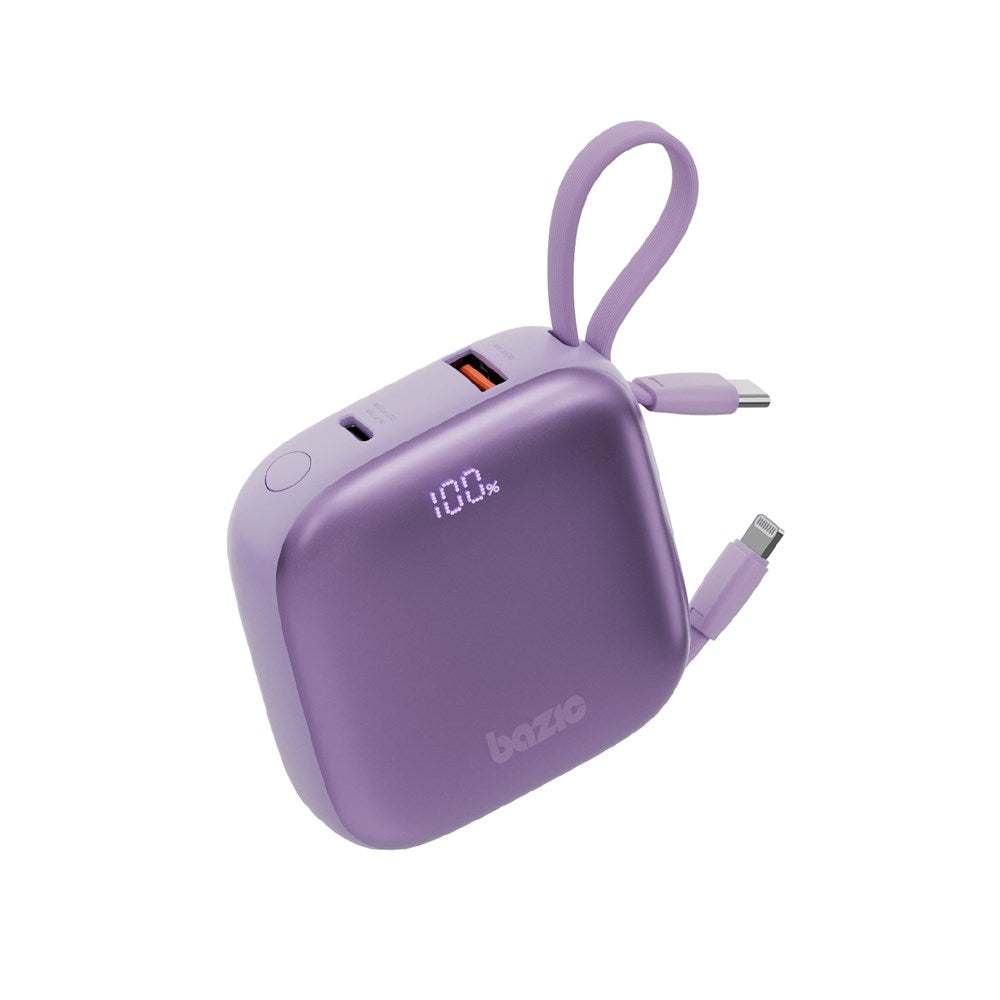 EOL BAZIC GOPOWER FUSION, 3IN1 10000MAH POWERBANK WITH BUILT-IN USB-C AND LIGHTNING CABLE