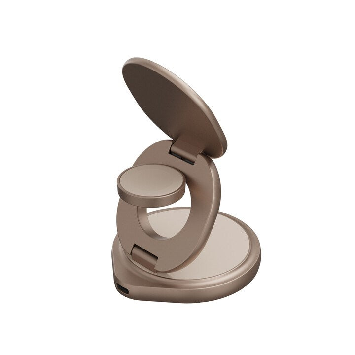 BAZIC GOMAG GYRE, 360 ROTATING BASE 3 IN 1 WIRELESS CHARGER WITH APPLE WATCH AND AIRPODS CHARGING