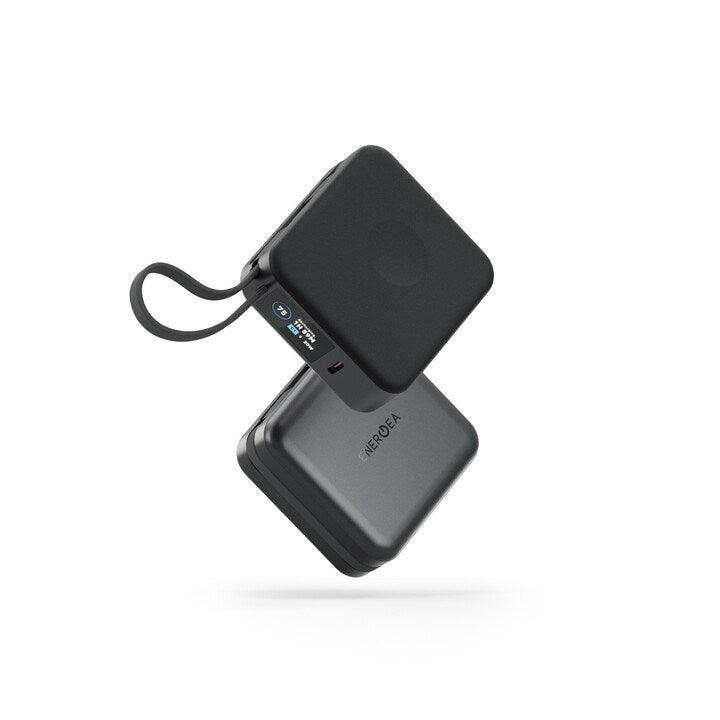 ENERGEA MAGPAC MINI PLUS 10000MAH MAGSAFE COMPATIBLE POWER BANK WITH BUILT-IN C CABLES & DISPLAY