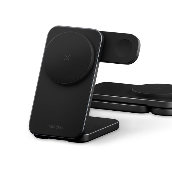 Energea Magtrio 2 Qi2 25W Foldable 3-in-1 Magnetic Wireless Charging Station