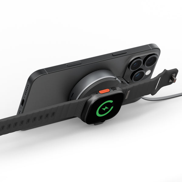 Energea Magduo Arc 2-in-1 Wireless Charger with Retractable USB-C Cable