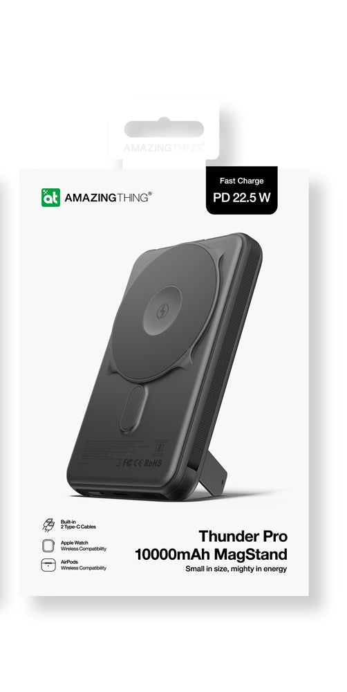 AMAZINGTHING THUNDER PRO MAGSTAND 10000MAH POWER BANK WITH BUILT-IN DUAL CABLE (22.5W)
