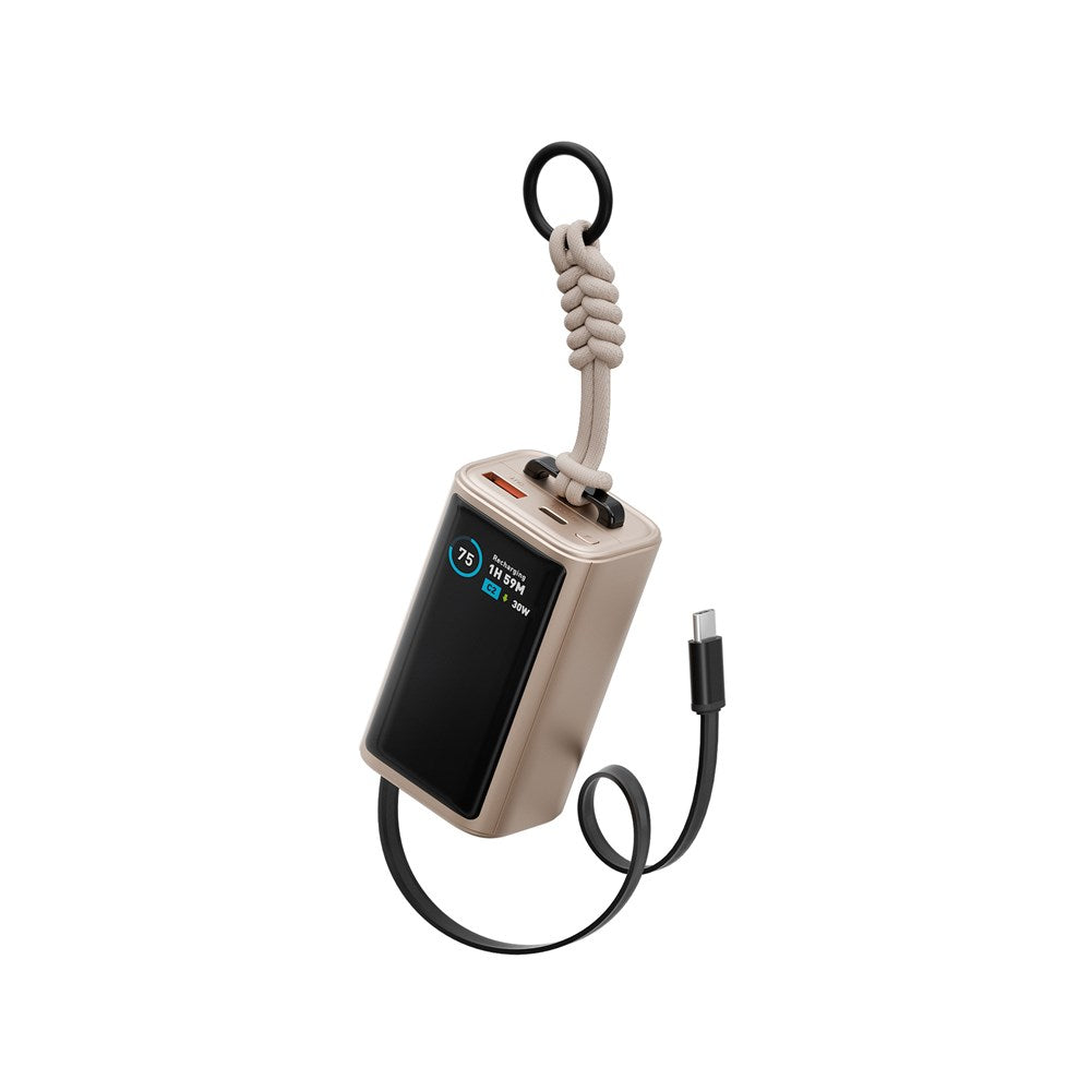 ENERGEA COMPAC ARC 45, 10000MAH POWERBANK WITH BUILT IN 70CM USB-C CABLE PD45W