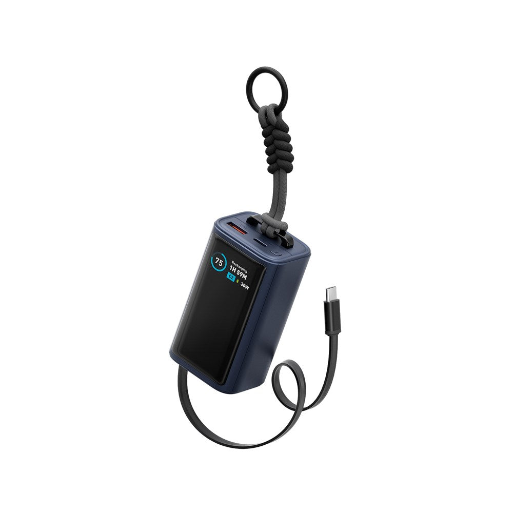EOL ENERGEA COMPAC ARC 45, 10000MAH POWERBANK WITH BUILT IN 70CM USB-C CABLE PD45W