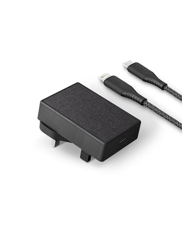 UNIQ VOTRE SLIM KIT USB-C PD 18W WALL CHARGER WITH USB-C TO LIGHTNING CABLE (UK)