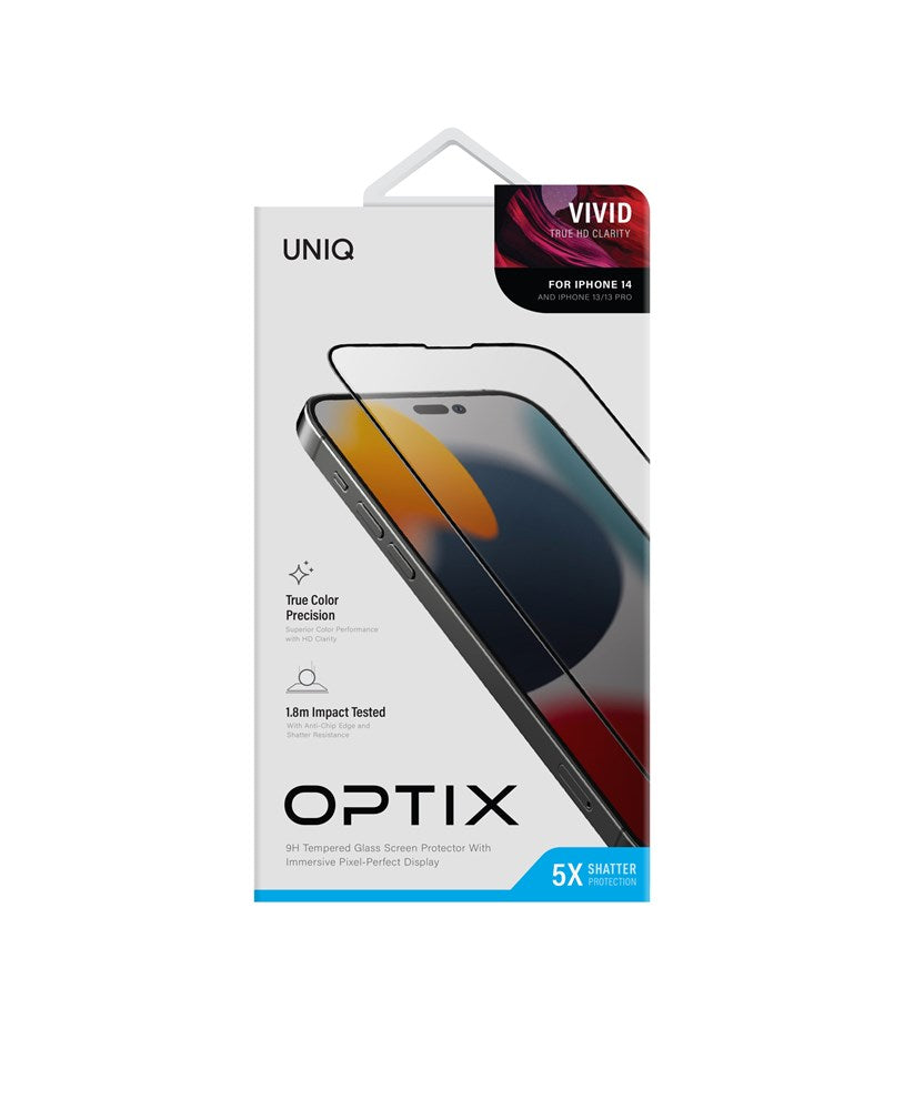 UNIQ OPTIX VIVID CLEAR IPHONE 14/16E (2025) 6.1  GLASS SCREEN PROTECTOR