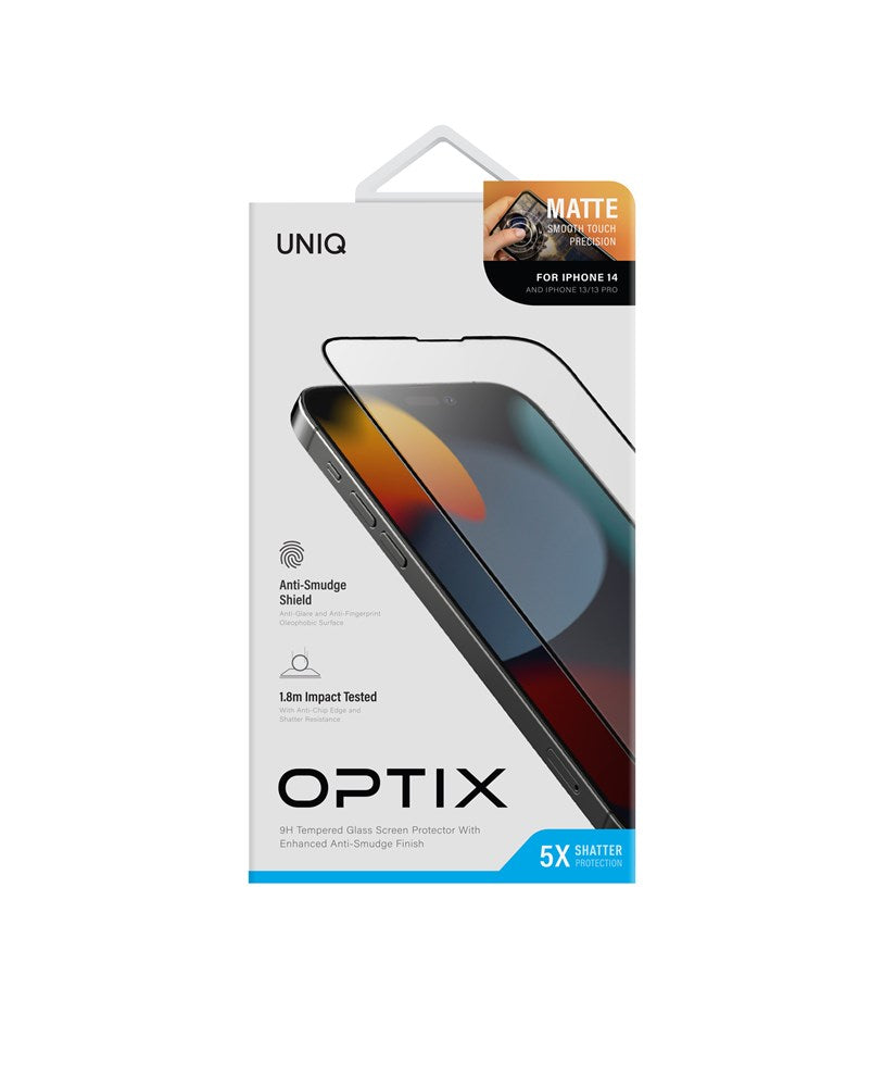 EOL UNIQ OPTIX MATTE IPHONE 14/16E (2025) 6.1 GLASS SCREEN PROTECTOR