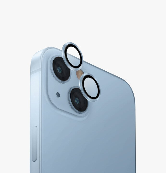 UNIQ OPTIX IPHONE 15 (2023) 6.1 / 6.7 ALUMINIUM CAMERA LENS PROTECTOR - MIST BLUE (BLUE)