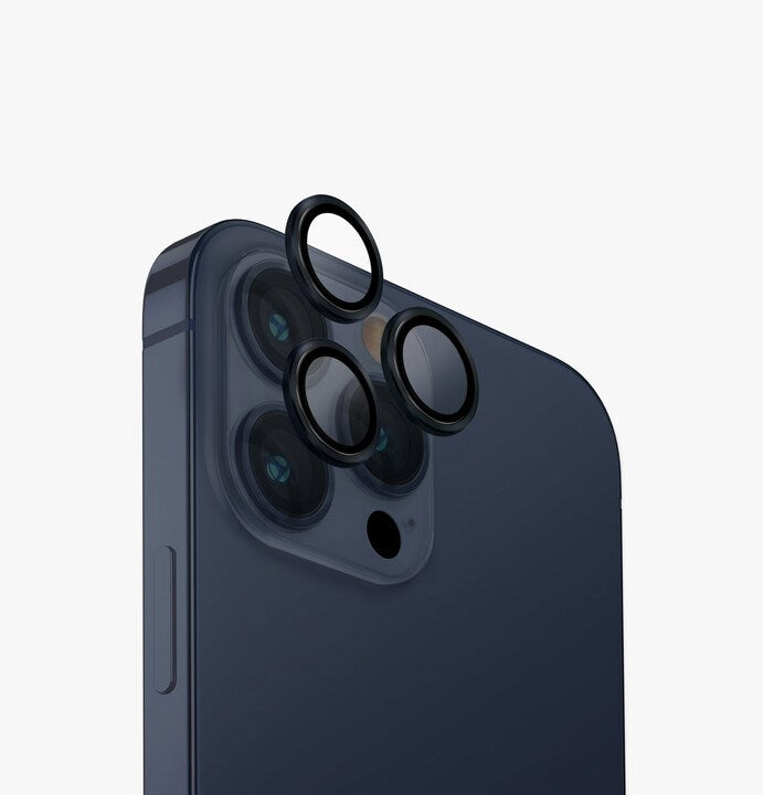 UNIQ OPTIX IPHONE 15 PRO (2023) 6.1 ALUMINIUM CAMERA LENS PROTECTOR - DEEP NAVY (DARK BLUE)