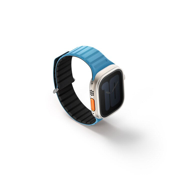 UNIQ REVIX EVO REVERSIBLE MAGNETIC APPLE WATCH STRAP 49/45/44/42MM - PACIFIC (PACDFIC BLUE/BLACK)