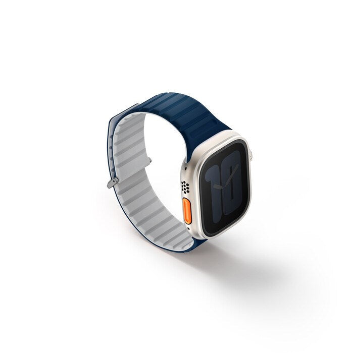 UNIQ REVIX EVO REVERSIBLE MAGNETIC APPLE WATCH STRAP 49/45/44/42MM - ROYAL BLUE (ROYAL BLUE/ CHALK)