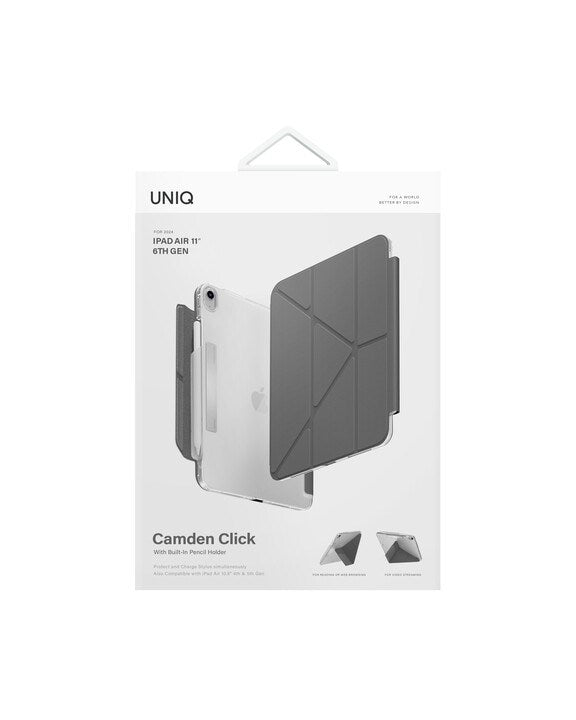 UNIQ CAMDEN CLICK IPAD AIR 11 (2024) - RHINO GREY (RHINO GREY)