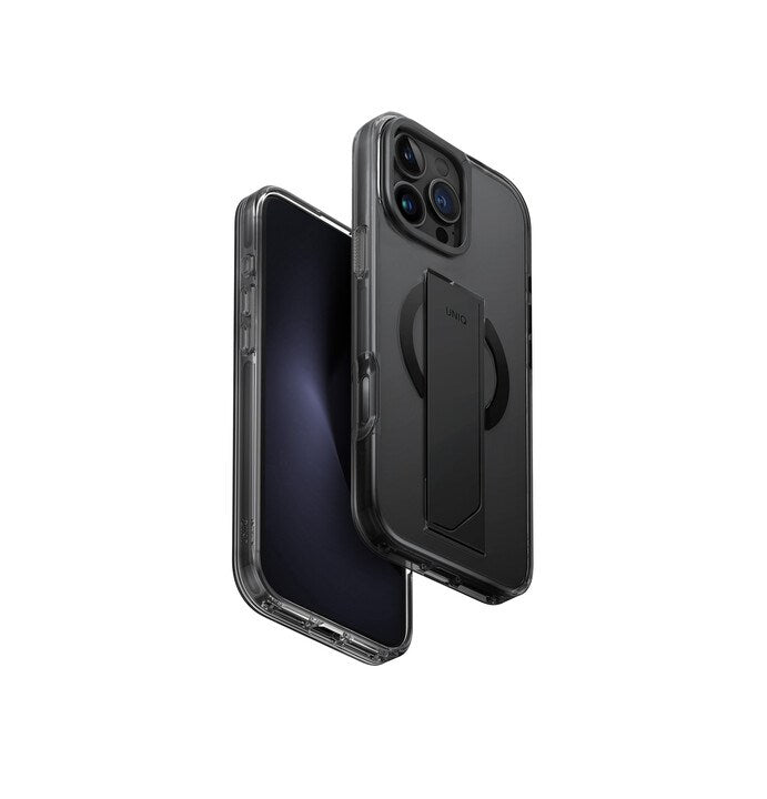 UNIQ HYBRID IPHONE 16 PRO (2024) 6.9 HELDRO MAX MAGCLICK WITH CAMERA STAND - VAPOUR (SMOKE)