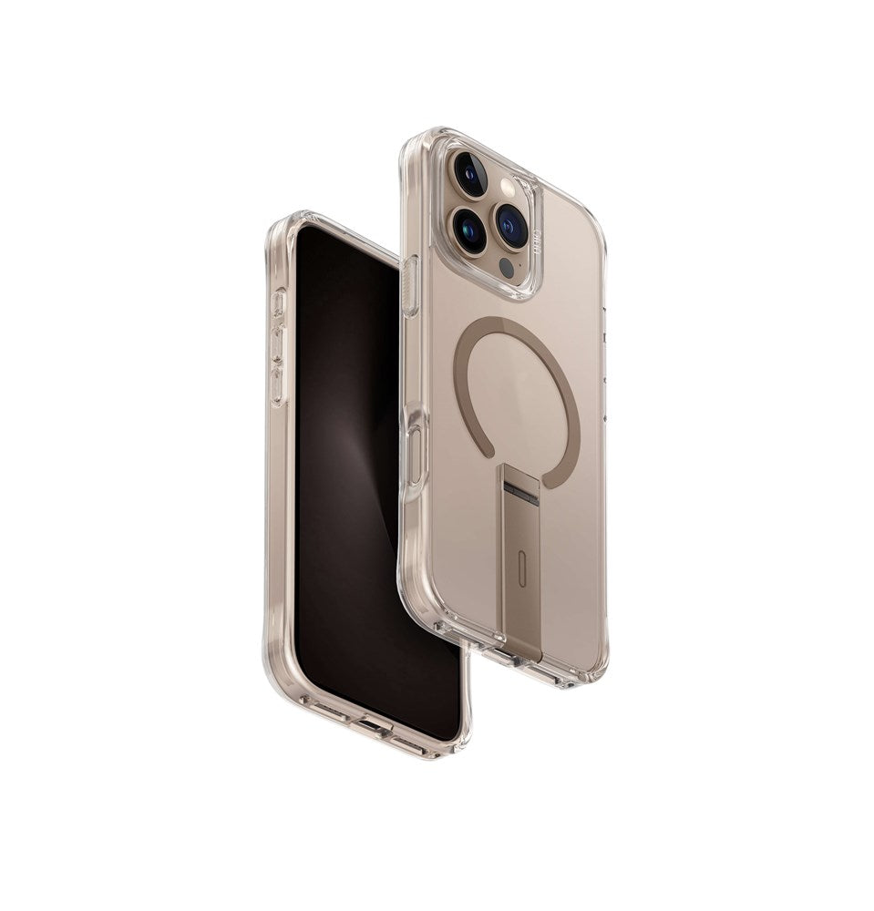 UNIQ HYBRID IPHONE 16 PRO (2024) 6.9 MAGCLICK CHARGING ELEVA WITH VERTICAL STAND - TAUPE GOLD (TAUPE GOLD)