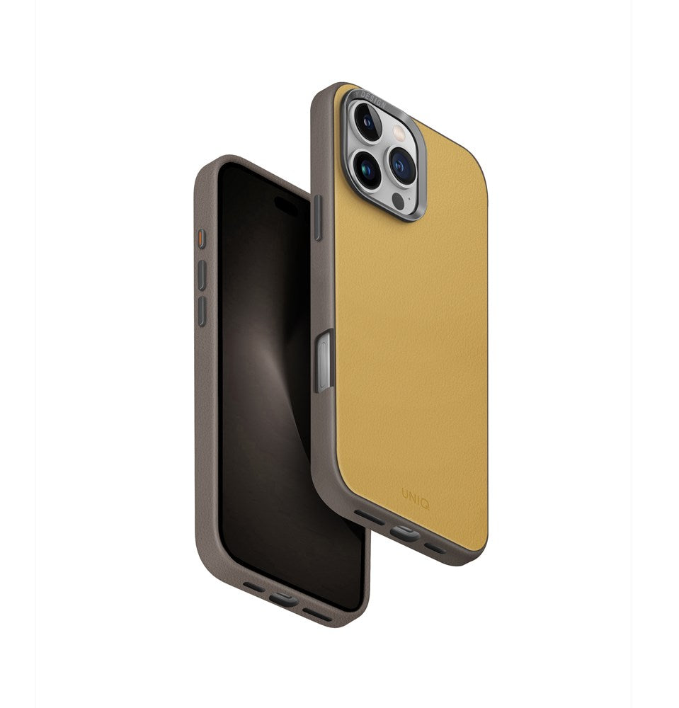 UNIQ HYBRID IPHONE 16 PRO (2024) 6.9 MAGCLICK CHARGING LYDEN DS - CANARY (CANARY YELLOW/FLINT GREY)