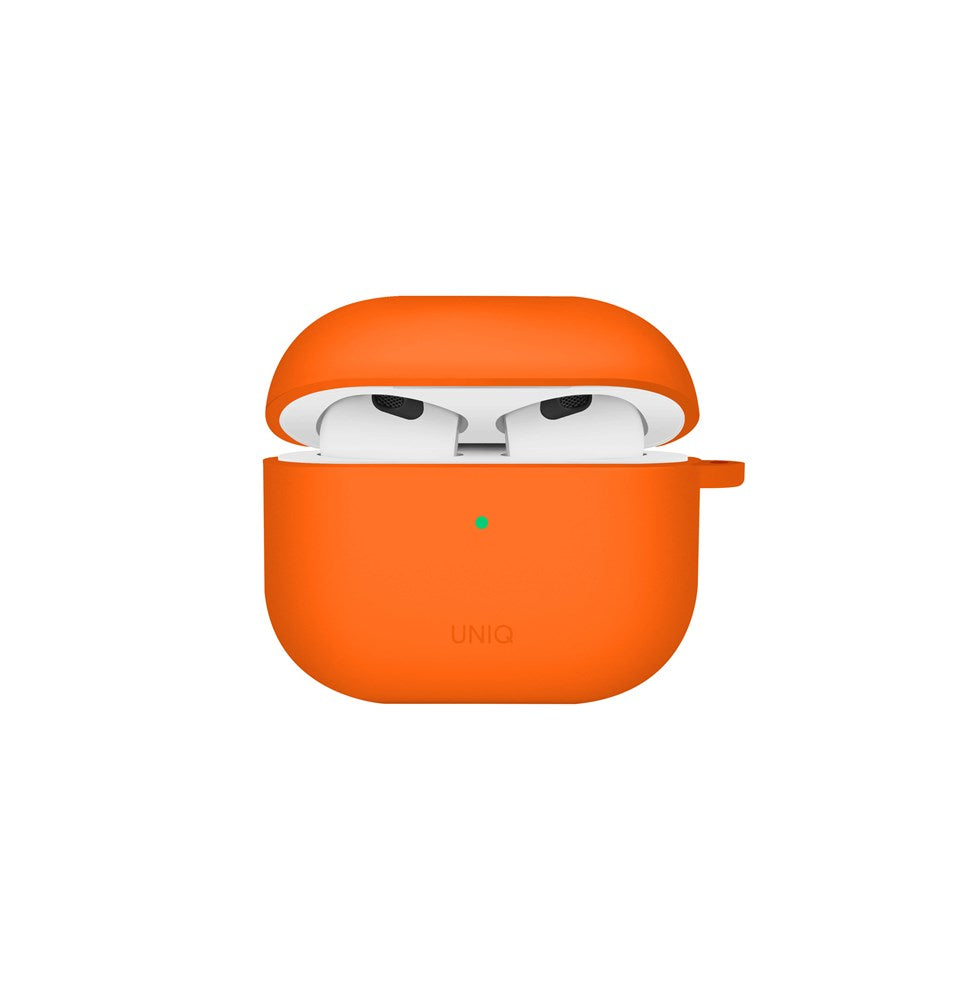 UNIQ NEXO ACTIVE HYBRID SILICONE AIRPODS 4TH GEN (2024) CASE WITH SPORTS EAR HOOKS - VOLT ORANGE (VOLT ORANGE)