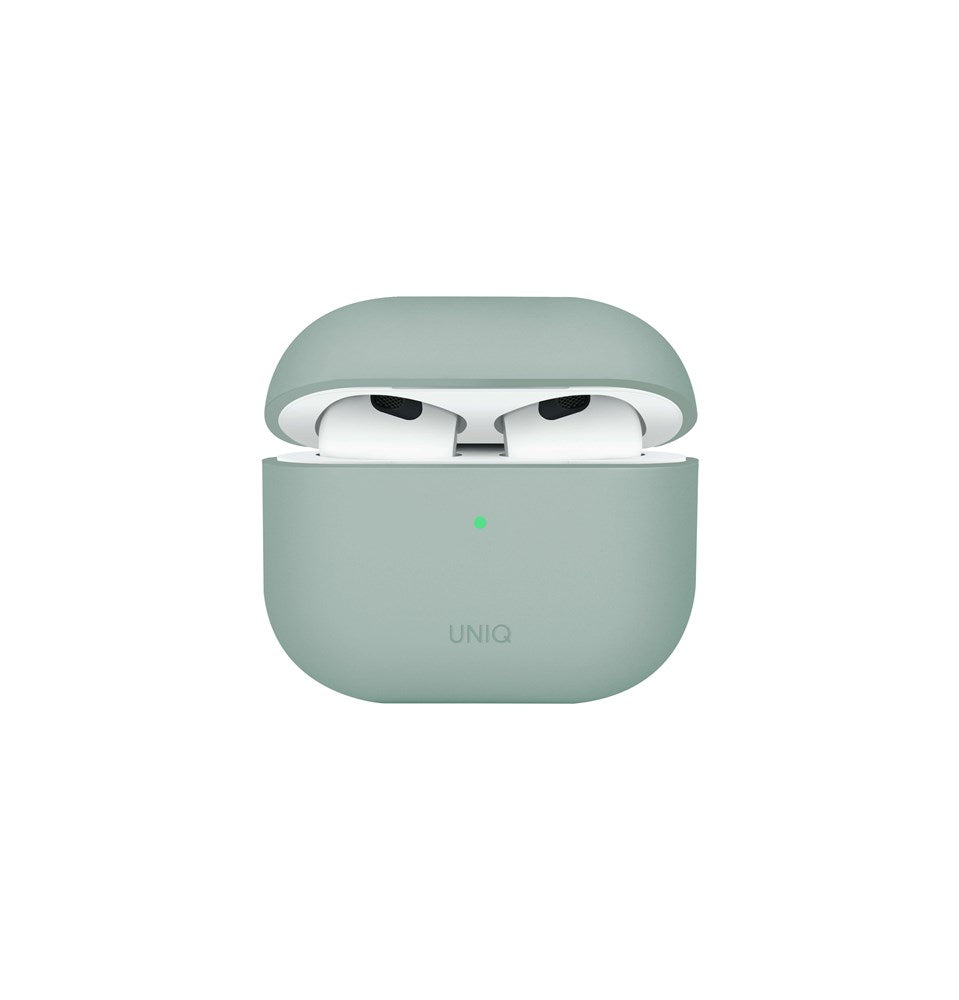 UNIQ LINO HYBRID LIQUID SILICON AIRPODS 4TH GEN (2024) CASE - ICEPLANT GREEN (ICEPLANT GREEN)