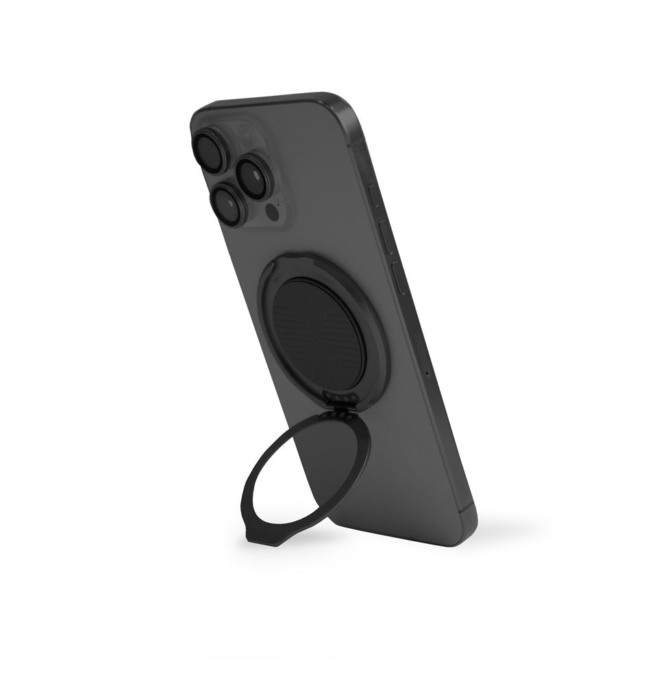 EOL UNIQ GRIPFIT CLASSIC 360 MAGNETIC MOUNT & KICKSTAND - MIDNIGHT BLACK (MIDNIGHT BLACK)