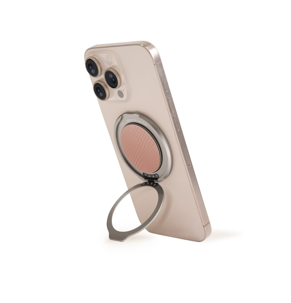 UNIQ GRIPFIT CLASSIC 360 MAGNETIC MOUNT & KICKSTAND - BLUSH PINK (BLUSH PINK)