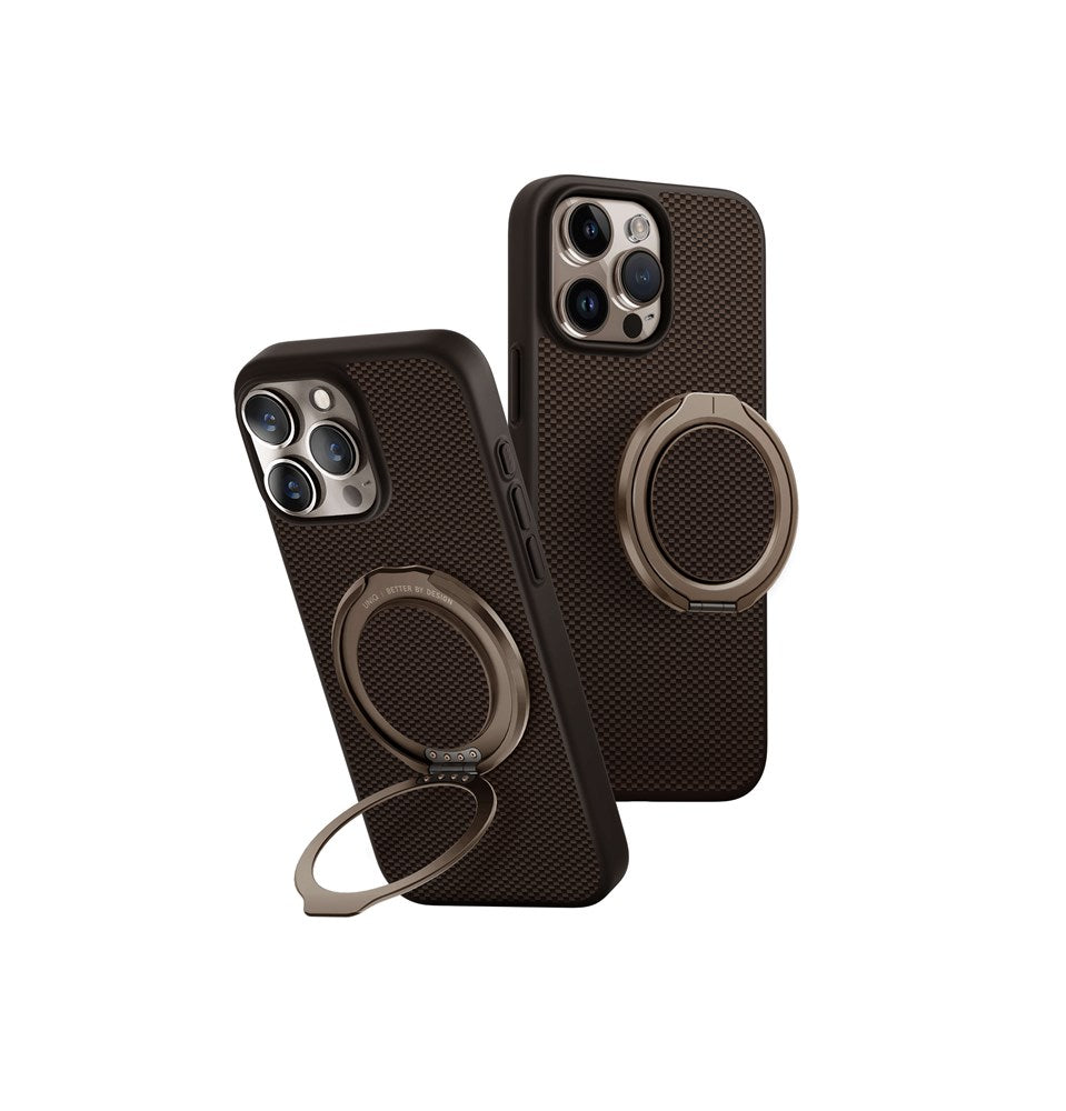 UNIQ HYBRID IPHONE 16 PRO MAX MAGCLICK CHARGING KEVA AIR WITH GRIPFIT PREMIUM - UMBER (BROWN)