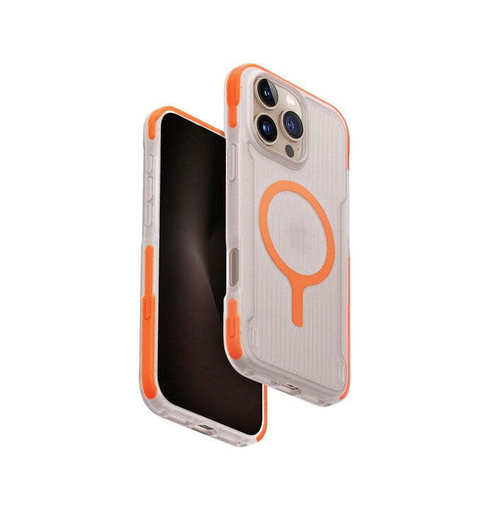 UNIQ HYBRID IPHONE 16 PRO MAX MAGCLICK CHARGING COMBAT ACTIVE - VOLT ORANGE (VOLT ORANGE)