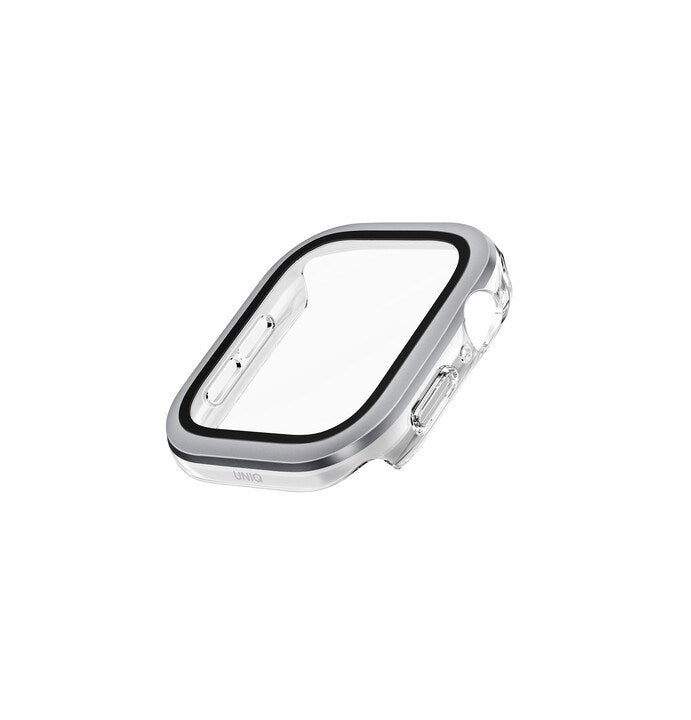 UNIQ VOUTE WATCH CASE WITH TEMPERED GLASS SCREEN 46MM - SILVER (SILVER)
