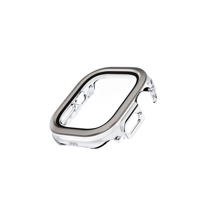 UNIQ VOUTE WATCH CASE WITH TEMPERED GLASS SCREEN 49MM - TITANIUM SILVER (TITANIUM SILVER)