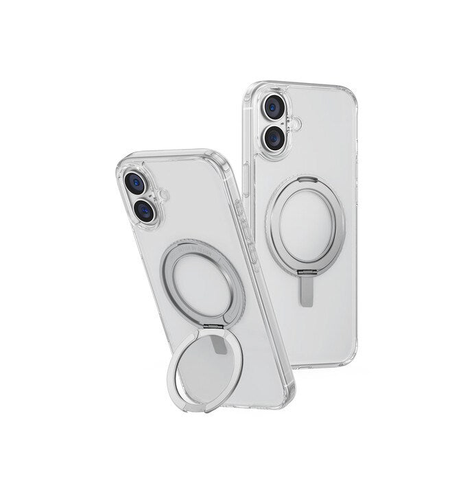 UNIQ HYBRID IPHONE 16 PLUS SWIVIX WITH 360 ROTATING KICKSTAND - LUCENT (CLEAR)