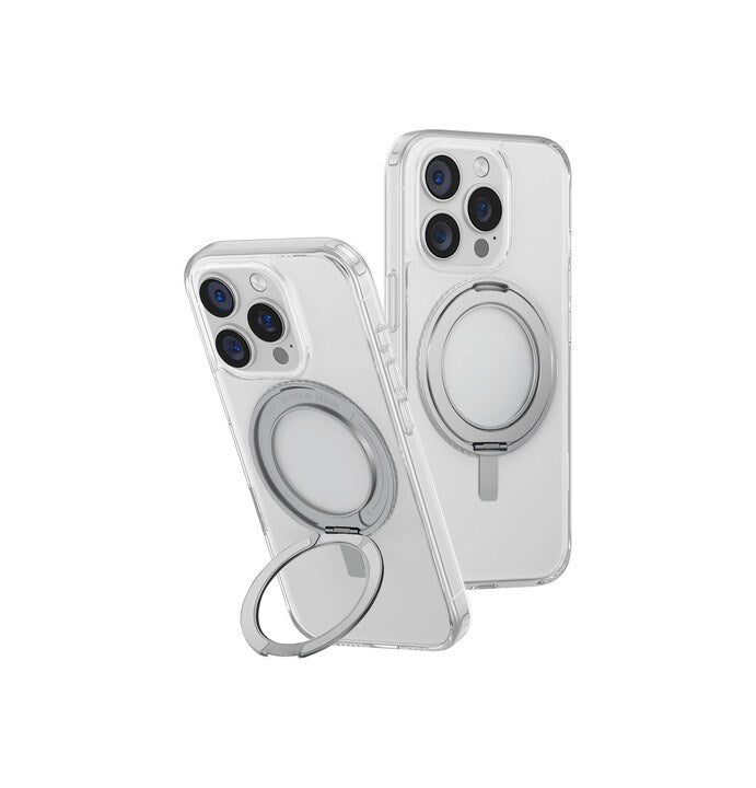 UNIQ HYBRID IPHONE 16 PRO SWIVIX WITH 360 ROTATING KICKSTAND - LUCENT (CLEAR)