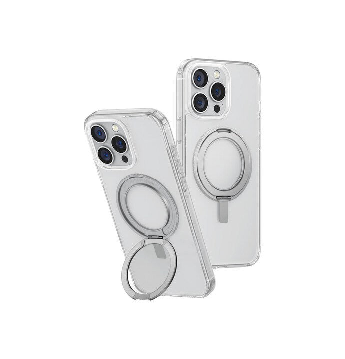 UNIQ HYBRID IPHONE 16 PRO MAX SWIVIX WITH 360 ROTATING KICKSTAND - LUCENT (CLEAR)