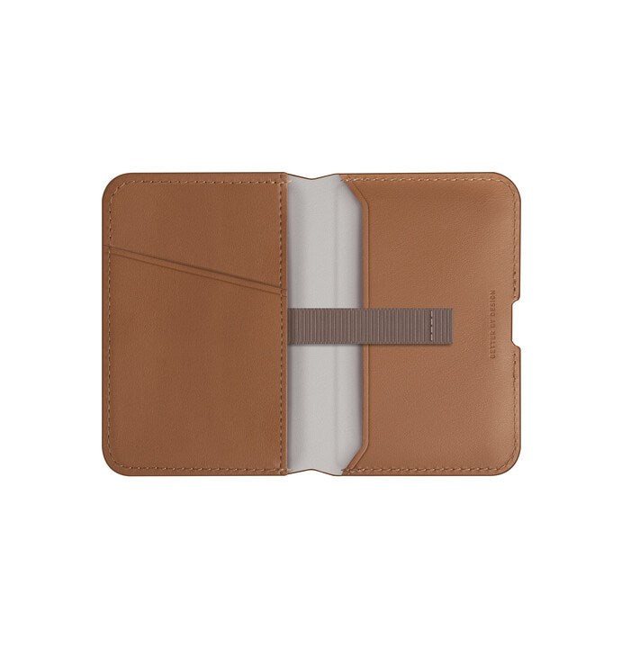 UNIQ LYDEN DS RFID-BLOCKING MAGNETIC WALLET - CARAMEL (CARAMEL/IVORY)