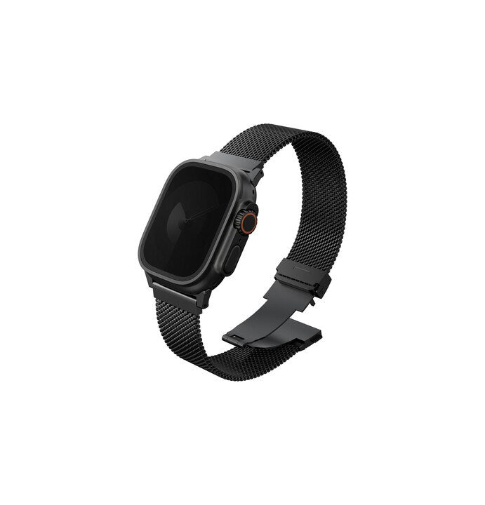 UNIQ DANTE PRO APPLE WATCH SELF-ADJUSTABLE MESH STEEL BAND 49/46/45/44MM - GRAPHITE BLACK (GRAPHITE BLACK)