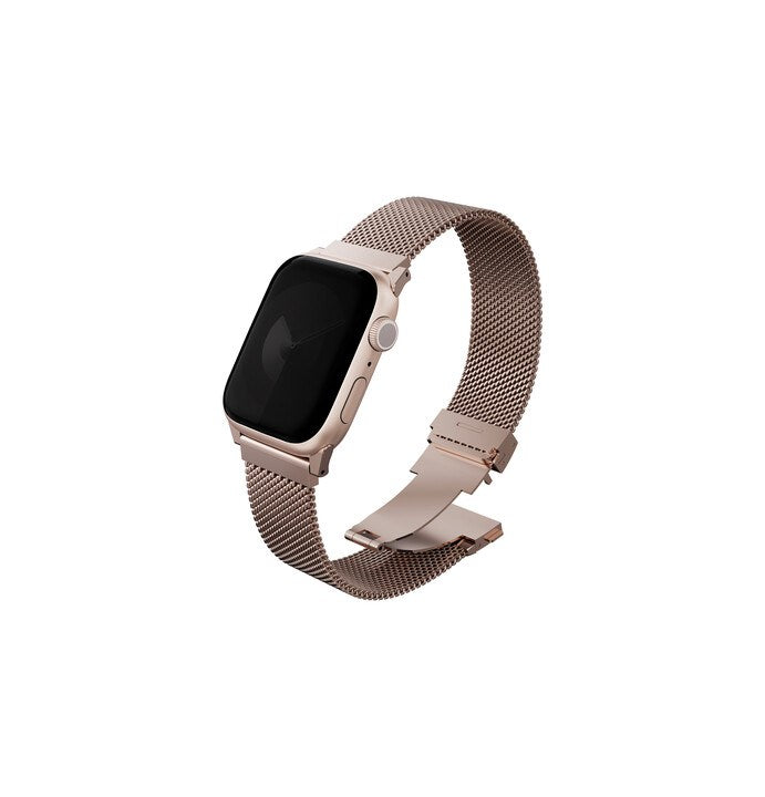 UNIQ DANTE PRO APPLE WATCH SELF-ADJUSTABLE MESH STEEL BAND 49/46/45/44MM - METALLIC ROSE (METALLIC ROSE)