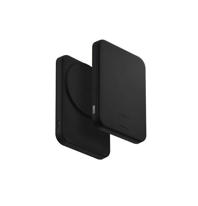 UNIQ LYDEN LEXA 5000MAH MAGNETIC FAST WIRELESS USB-C PD POWER BANK - DALLAS BLACK (BLACK)
