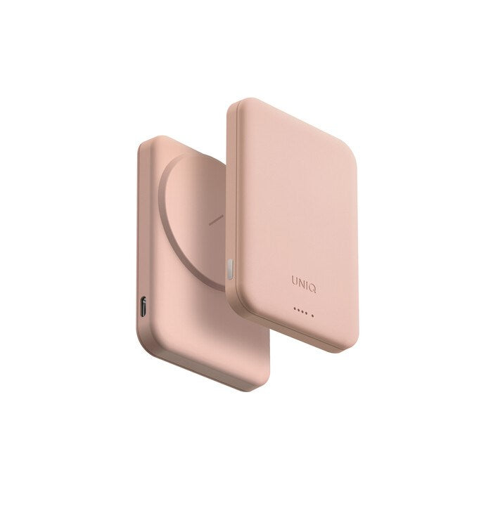UNIQ LYDEN LEXA 5000MAH MAGNETIC FAST WIRELESS USB-C PD POWER BANK - BLUSH PINK (BLUSH PINK)
