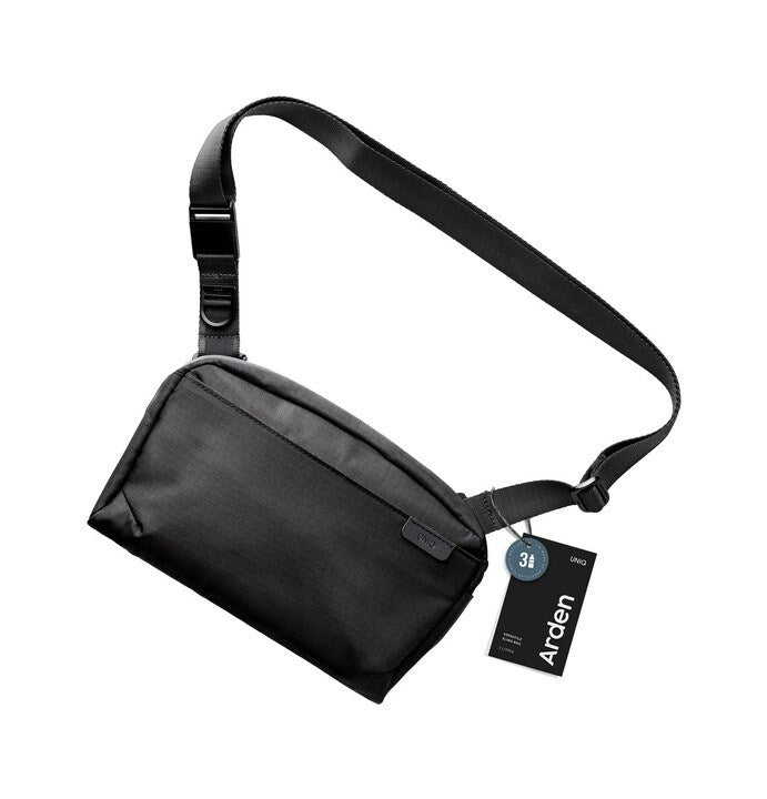 UNIQ ARDEN RPET RIPSTOP SLING BAG (2L) - MIDNIGHT BLACK (MIDNIGHT BLACK)