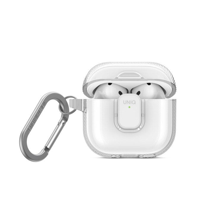 UNIQ GLASE PRO AIRPODS 4TH GEN LOCK CASE - GLOSSY CLEAR (GLOSSY CLEAR)