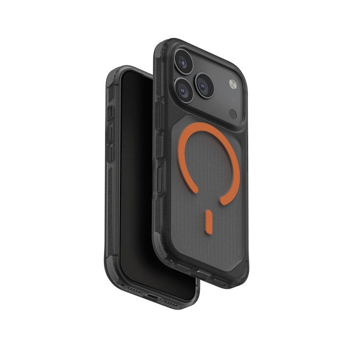 UNIQ HYBRID IPHONE 17 PRO (2025) 6.3 MAGCLICK CHARGING COMBAT ACTIVE - FROST SMOKE / ORANGE (FROST SMOKE / ORANGE)