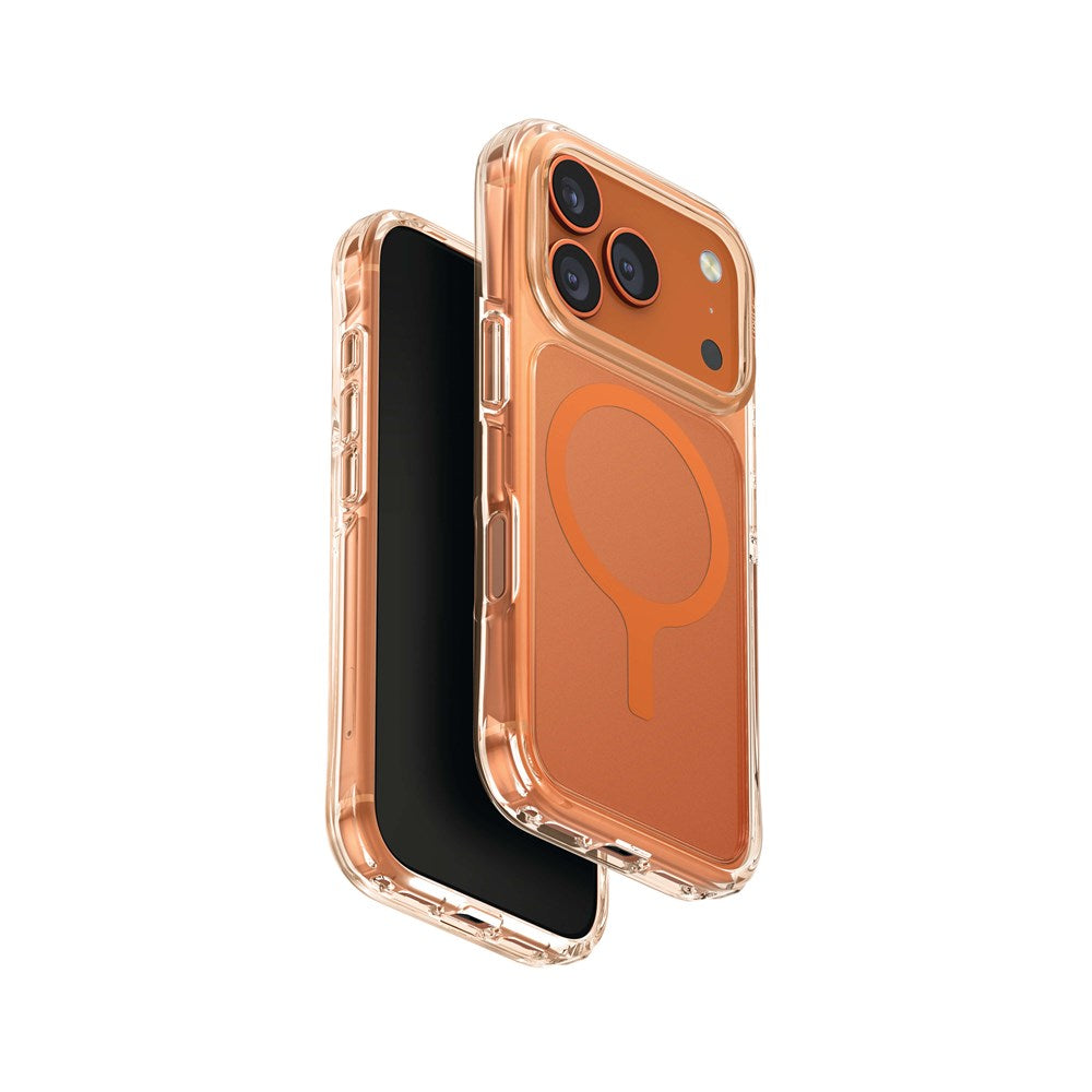 UNIQ HYBRID IPHONE 17 PRO (2025) 6.3 MAGCLICK CHARGING LPX CLASSIC (AF) - FROST CLEAR/VOLT ORANGE (FROST CLEAR/VOLT ORANGE)