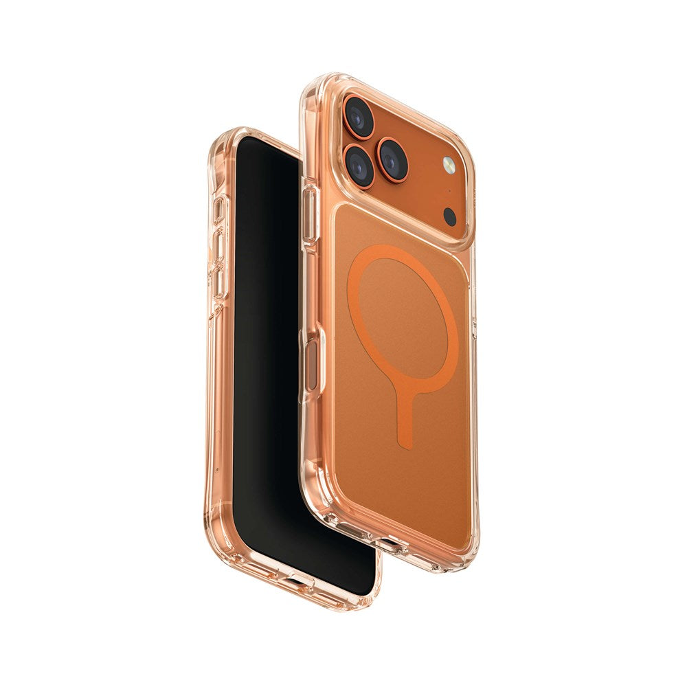 UNIQ HYBRID IPHONE 17 PRO MAX (2025) 6.9 MAGCLICK CHARGING LPX CLASSIC (AF) - FROST CLEAR/VOLT ORANGE (FROST CLEAR/VOLT ORANGE)