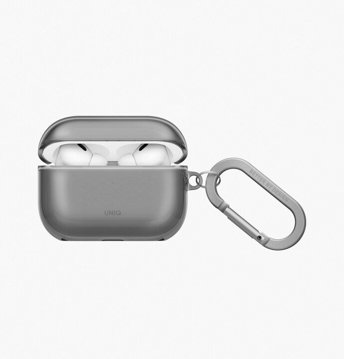 UNIQ GLASE AIRPODS PRO 3RD GEN HANG CASE - GLOSSY SMOKE (GLOSSY SMOKE)
