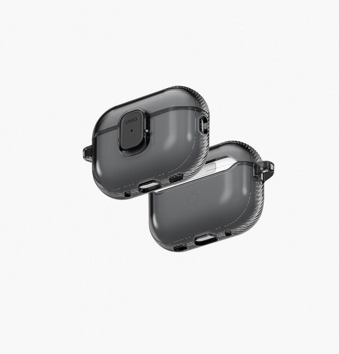 UNIQ GLASE PRO AIRPODS PRO 3RD GEN LOCK CASE - GLOSSY SMOKE (GLOSSY SMOKE)