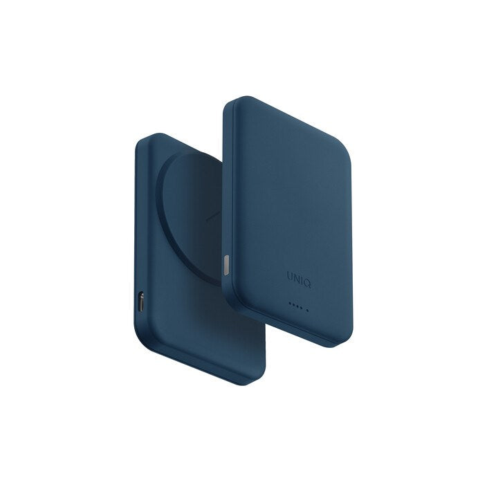 UNIQ LYDEN LEXA 5000MAH MAGNETIC FAST WIRELESS USB-C PD POWER BANK - STEEL BLUE (STEEL BLUE)
