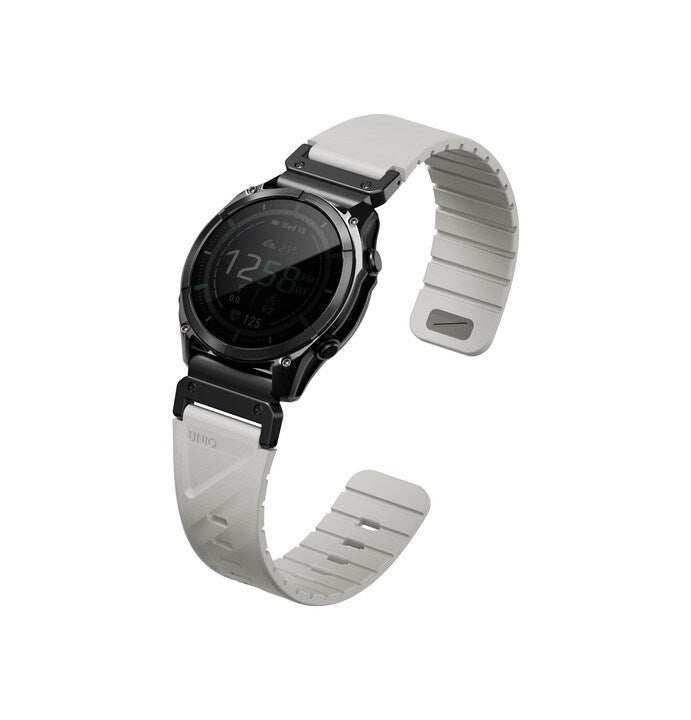 UNIQ FLUO GARMIN MAGNETIC SMARTWATCH STRAP 22MM LUG WITH REMOVABLE CONNECTOR - MIST GREY (MIST GREY)