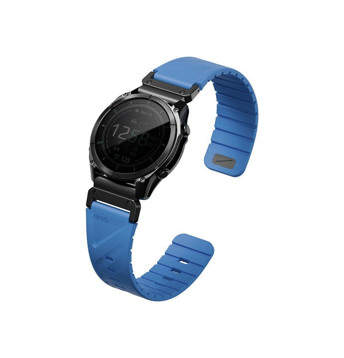 UNIQ FLUO GARMIN MAGNETIC SMARTWATCH STRAP 22MM LUG WITH REMOVABLE CONNECTOR - OCEAN BLUE (OCEAN BLUE)