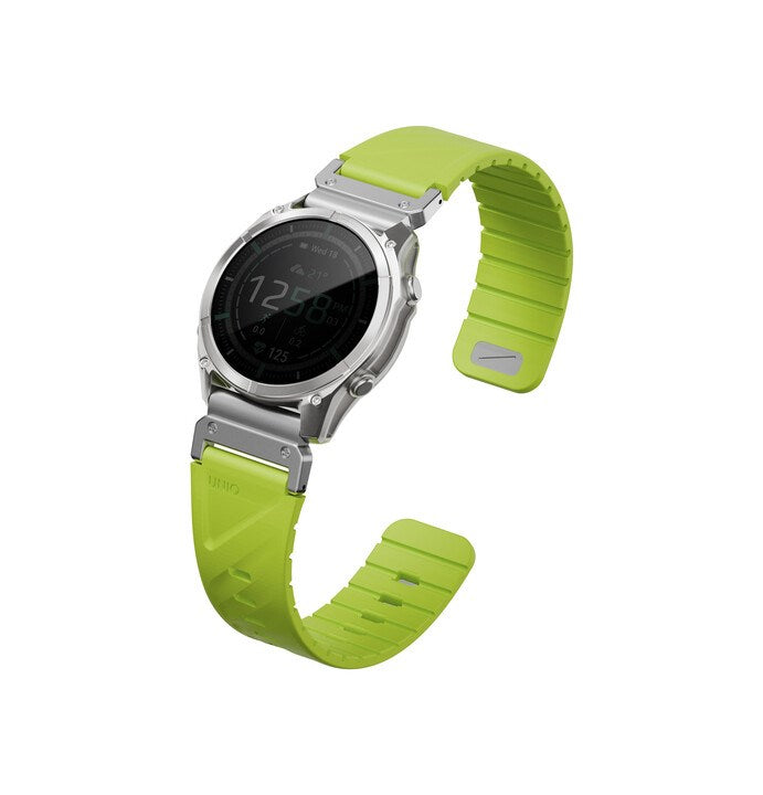 UNIQ FLUO GARMIN MAGNETIC SMARTWATCH STRAP 22MM LUG WITH REMOVABLE CONNECTOR - DARK LIME (DARK LIME)