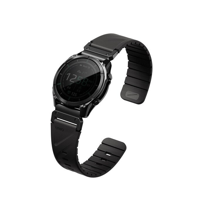 UNIQ FLUO GARMIN MAGNETIC SMARTWATCH STRAP 26MM LUG WITH REMOVABLE CONNECTOR - MIDNIGHT BLACK (MIDNIGHT BLACK)