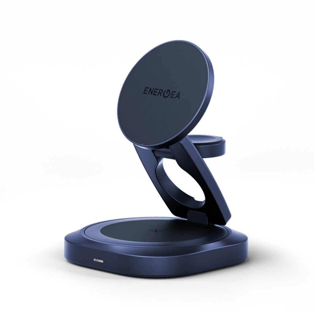 Energea Alumag Gyro 3-in-1 Rotating Qi2 25W Foldable Wireless Charger