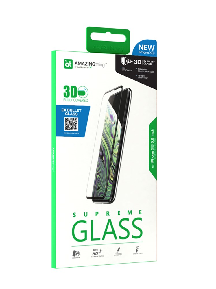 AMAZINGTHING APPLE IPHONE XS 3D EX BULLET SUPREMEGLASS 0.3MM